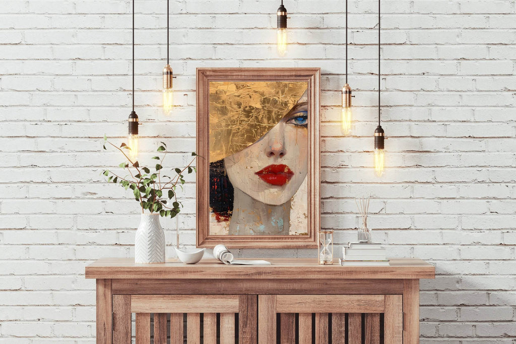 European Girl Face Painting Wall Art - beink online art store