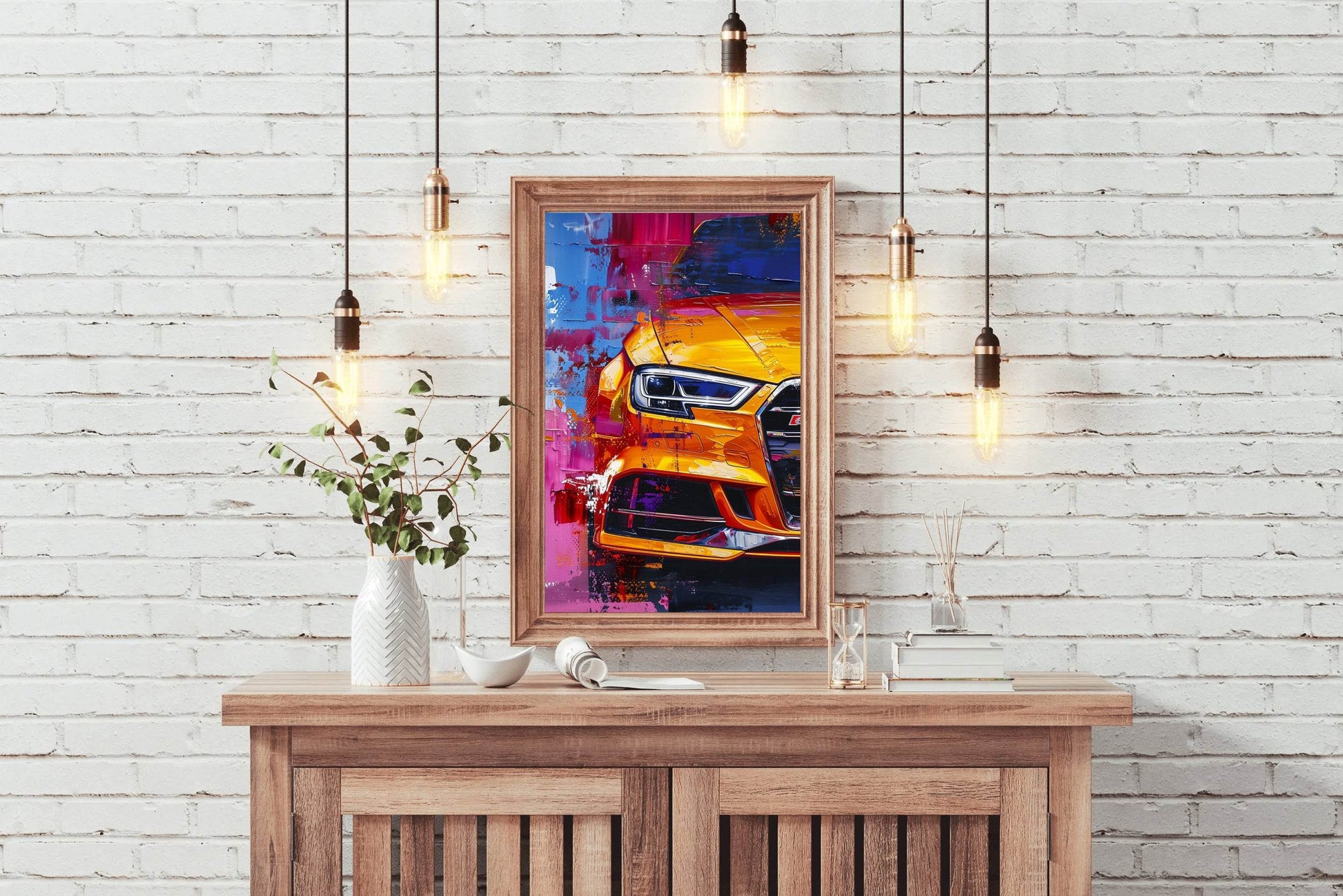 Mustang With LED Lights Wall Art - beink online art store