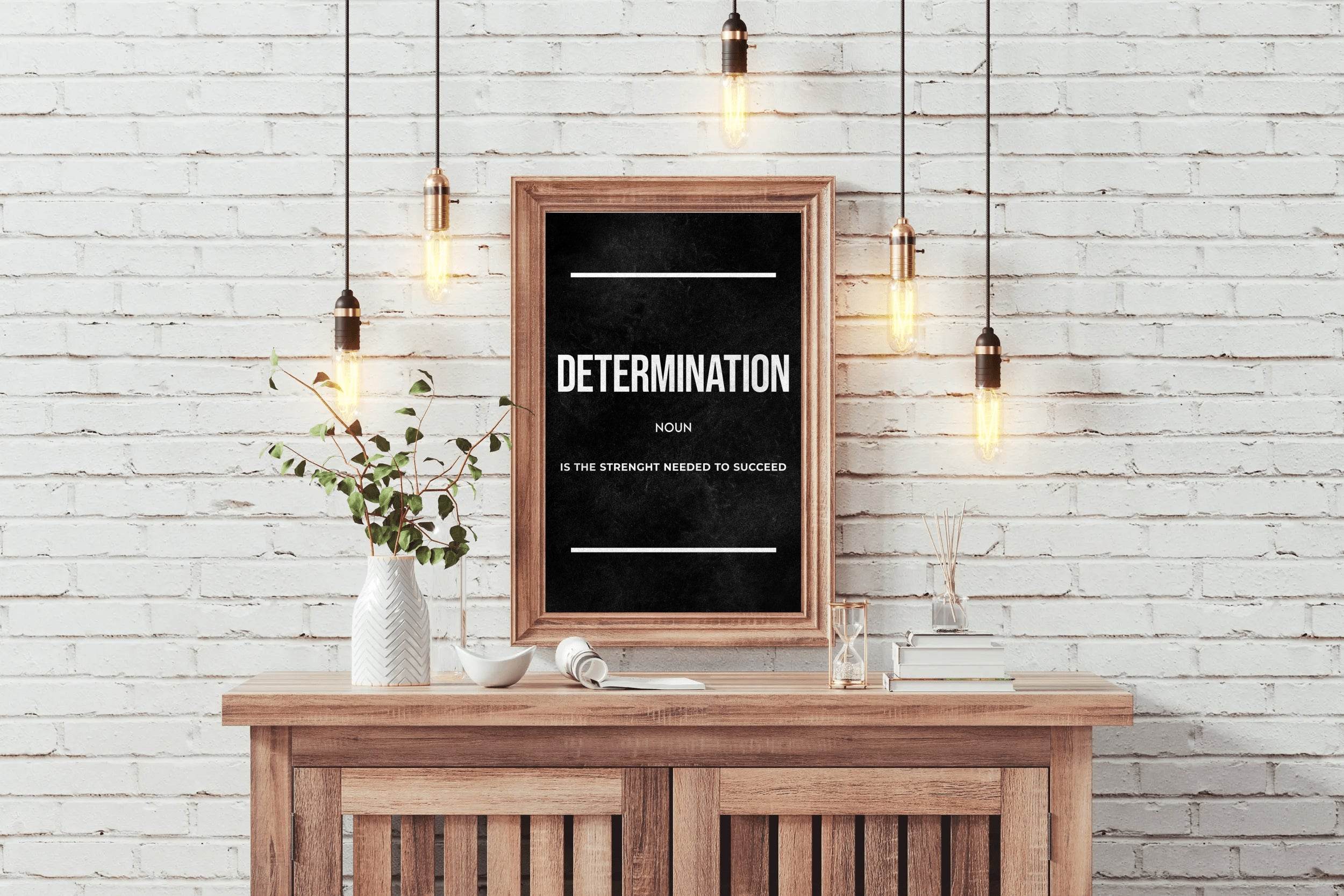 Determination Definition Wall Art - beink online art store