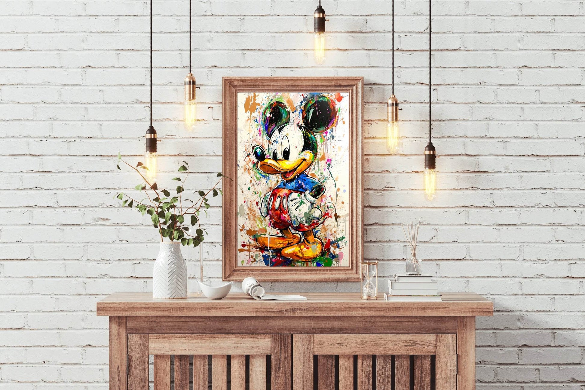 Colorful Mickey with Oil Paint Wall Art - beink online art store