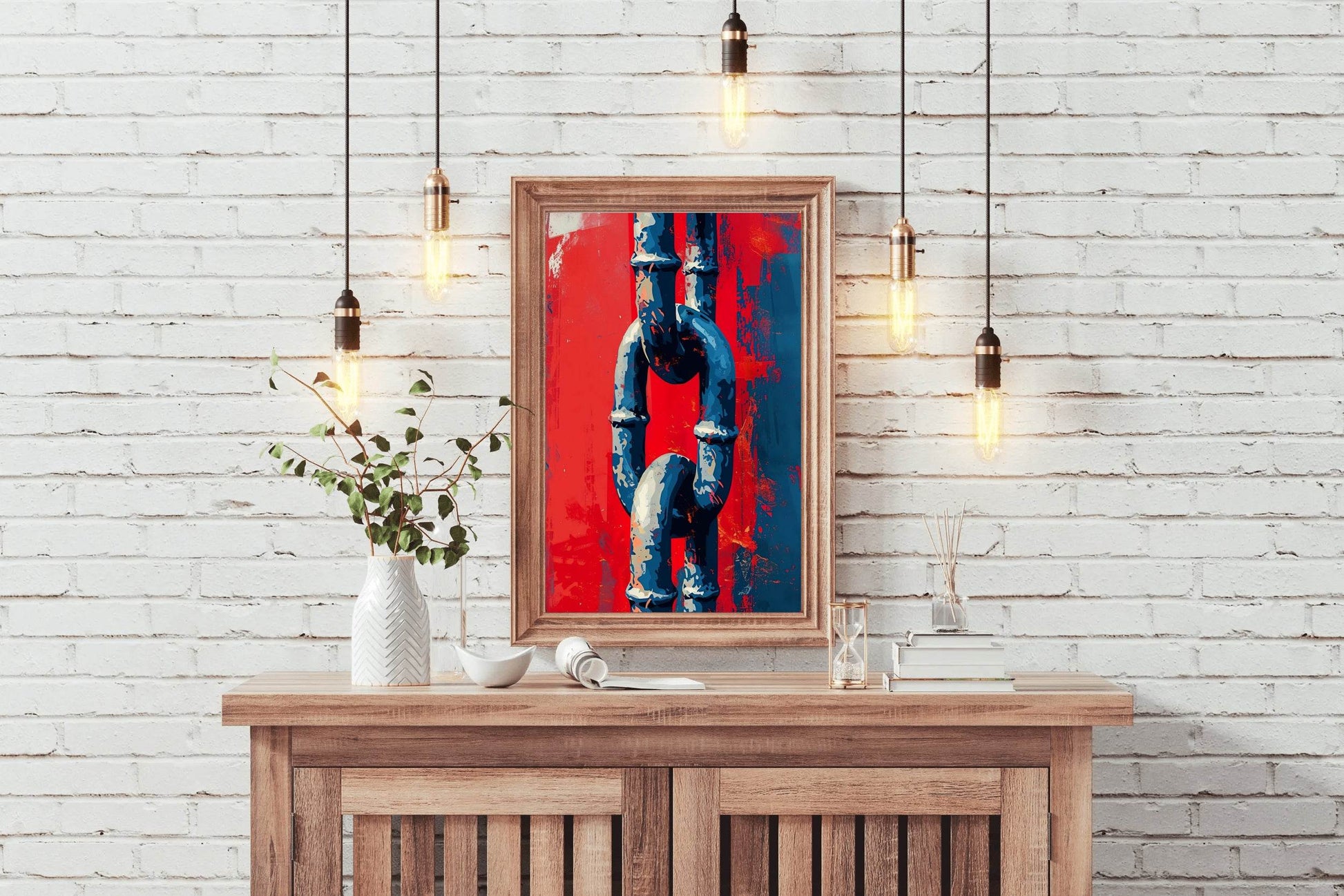 Rusty Chain Painting Wall Art - beink online art store