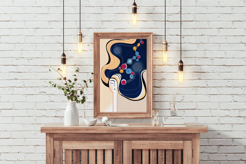Women Thoughts Geometric Idealization Abstract Wall Art - beink online art store
