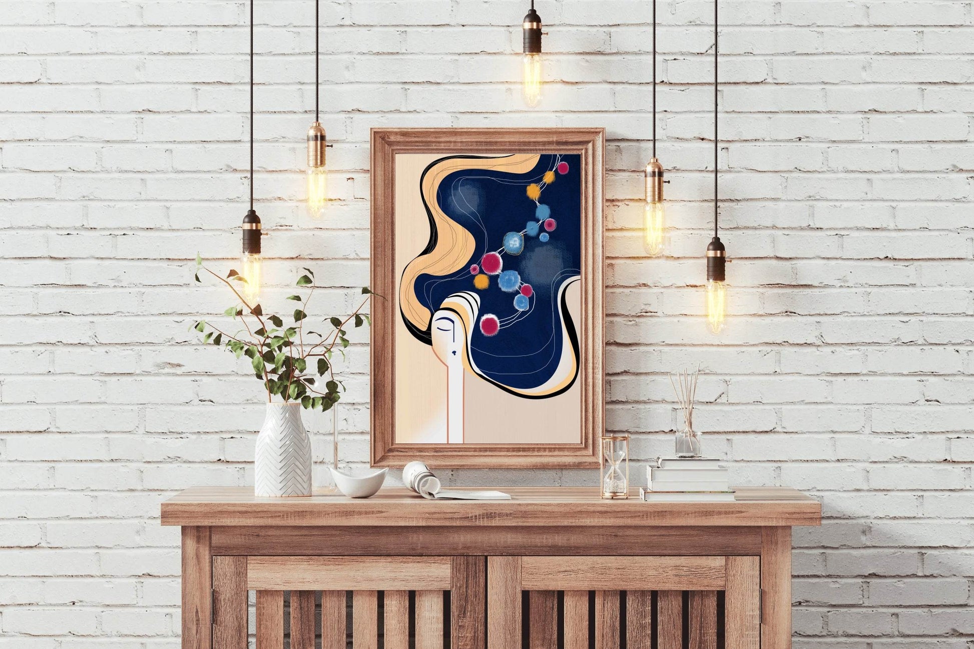 Women Thoughts Geometric Idealization Abstract Wall Art - beink online art store