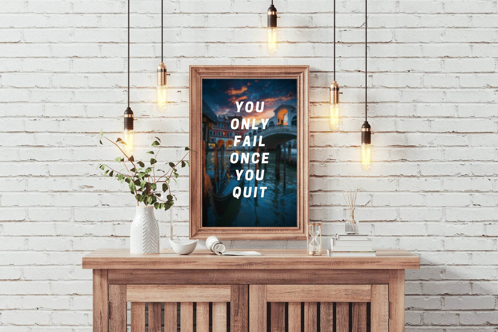 Never Quit Motivational Wall Art - beink online art store