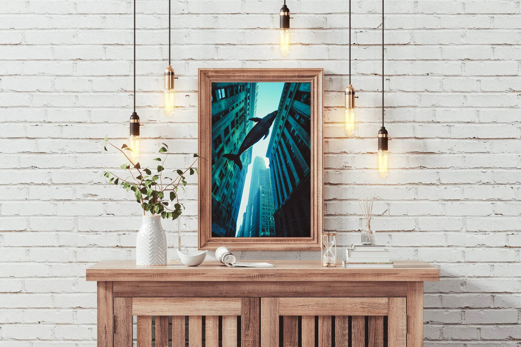 Fantasy Whale in Sky Wall Art - beink online art store