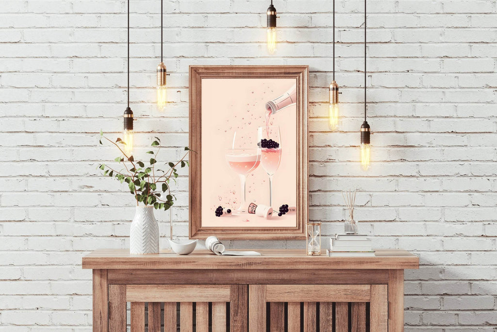 Vintage Champagne Wall Art - beink online art store