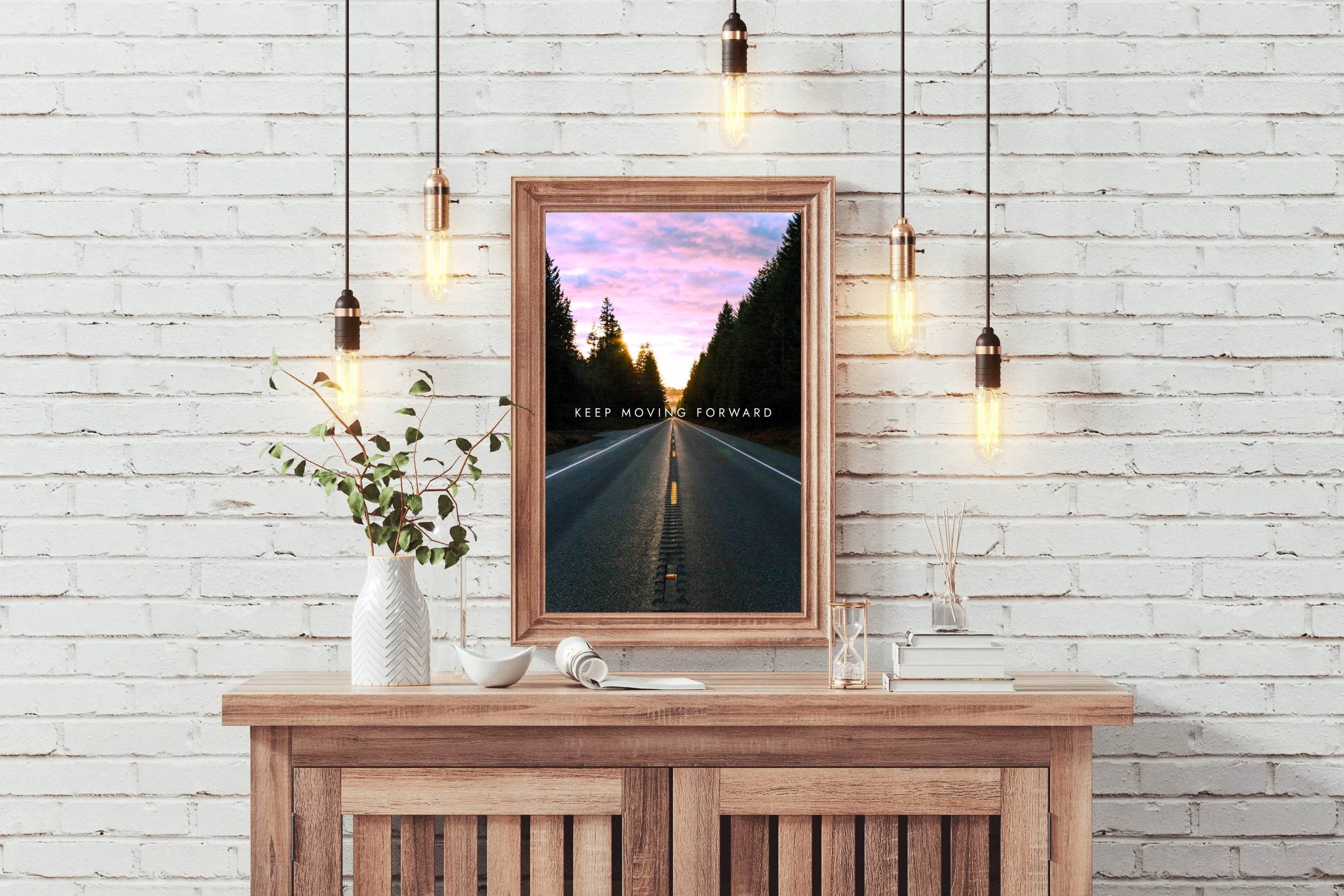 Keep Moving Forward Motivational Wall Art - beink online art store