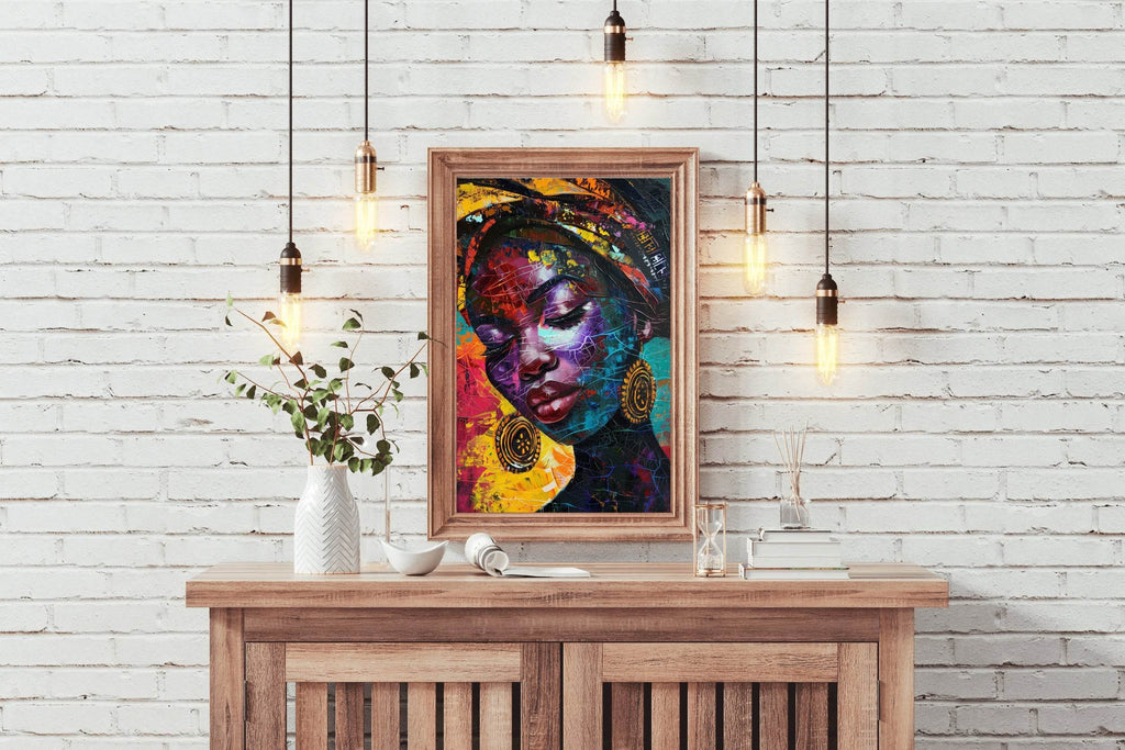 Maasai African Woman Wall Art - beink online art store