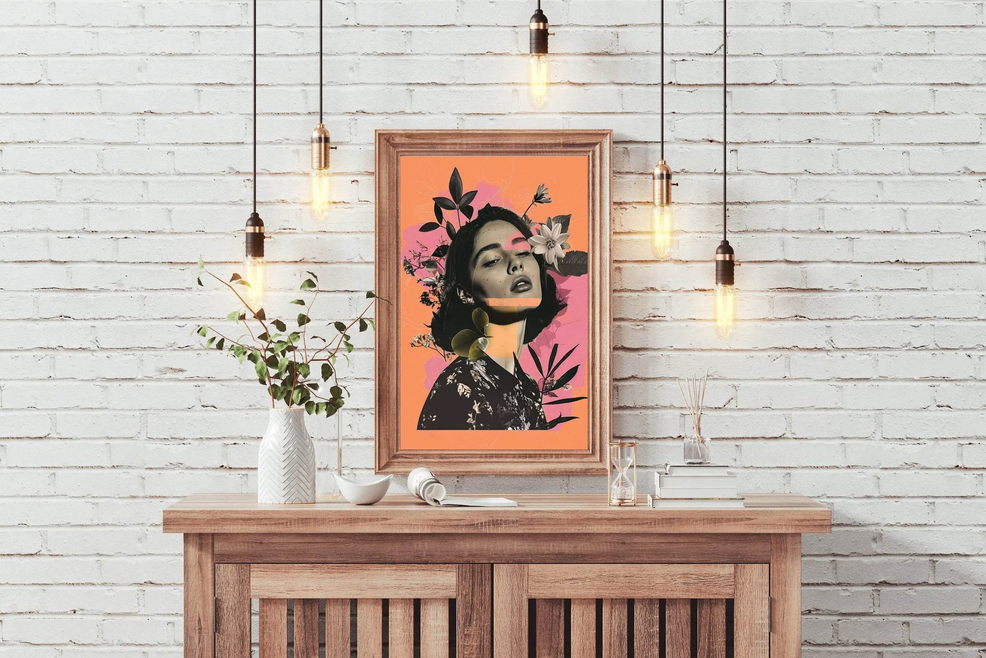 Girl Design Collage Premium Wall Art - beink online art store