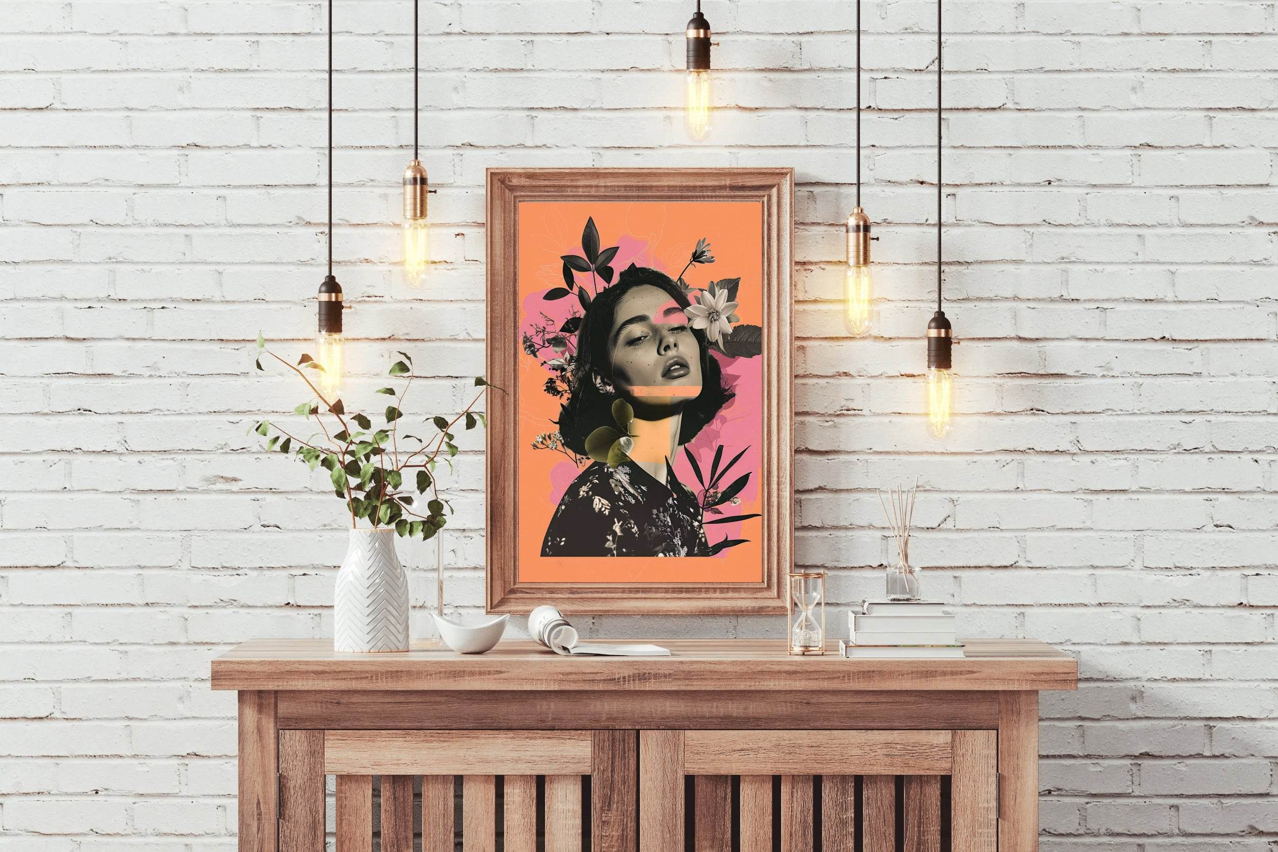 Girl Design Collage Premium Wall Art - beink online art store