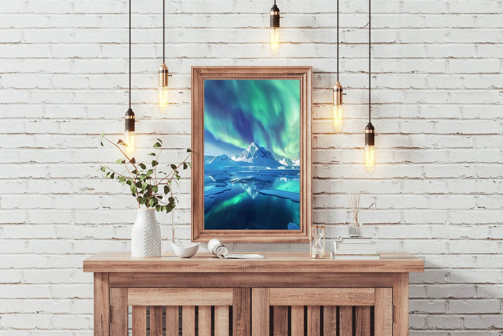 Arctic Aurora Reflection Wall Art - beink online art store