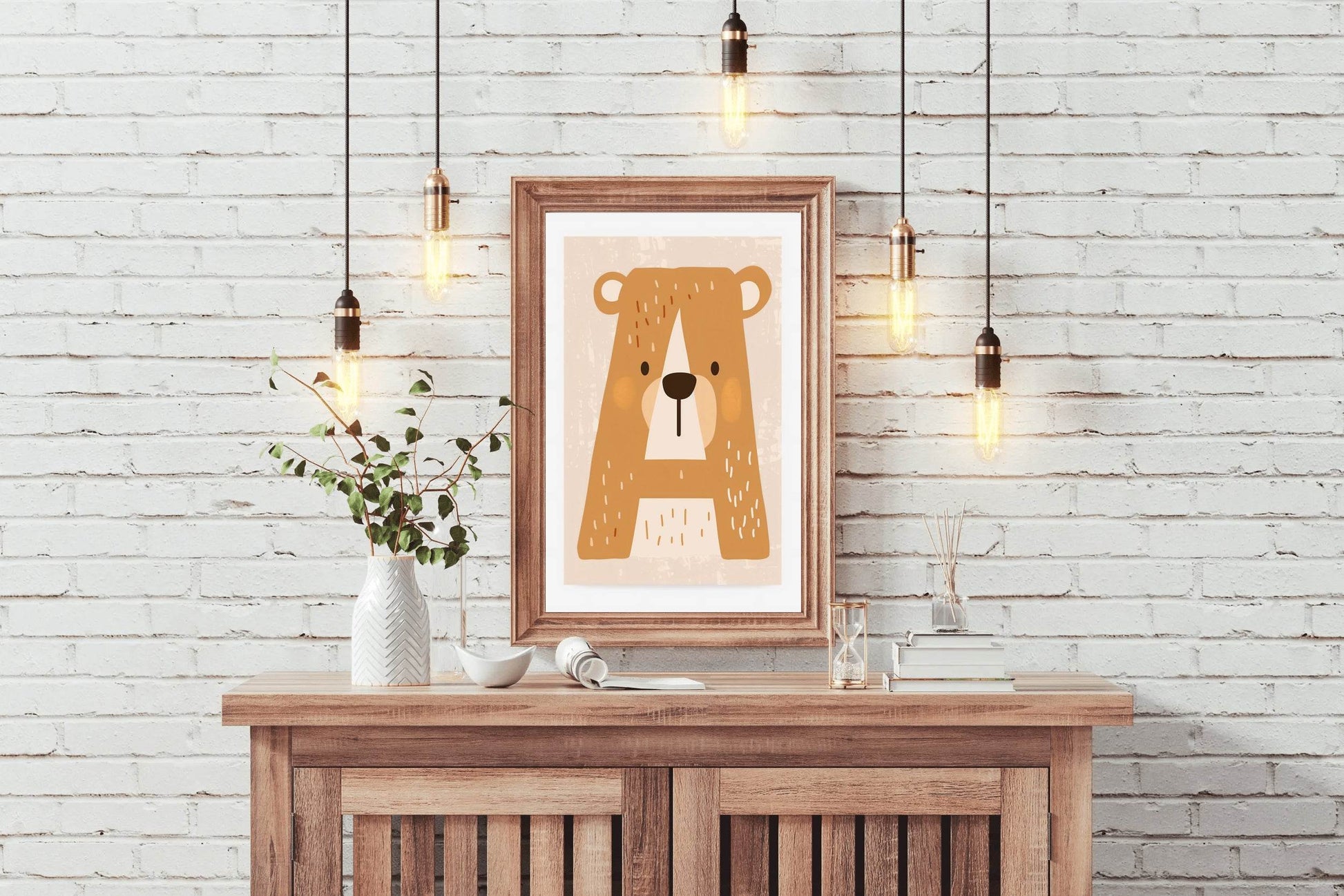 Alphabetical Shape of Cartoon Bear - beink online art store