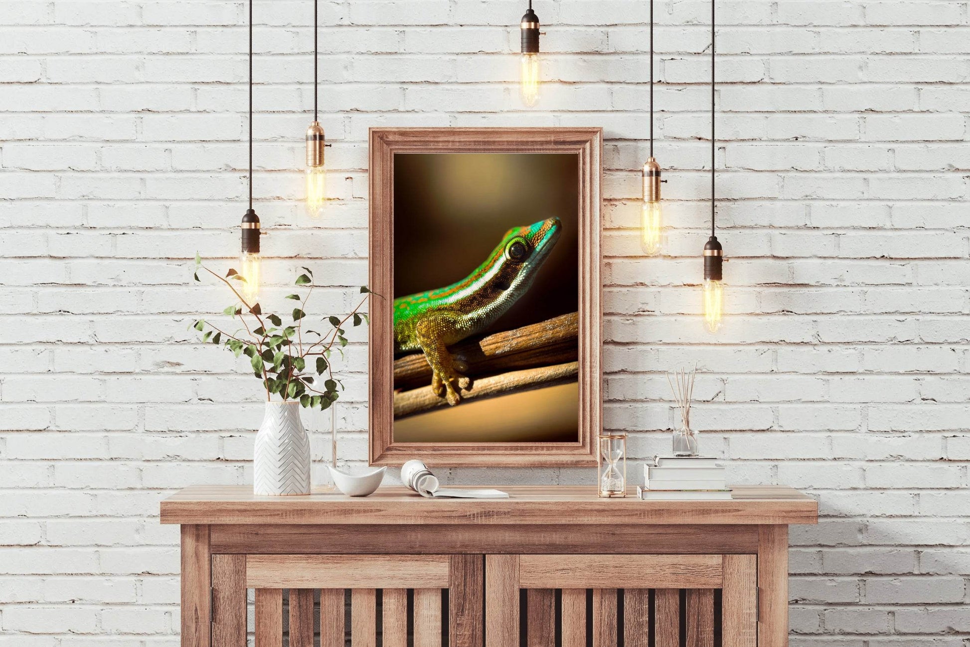Phelsuma Lineata Reptile Animal Wall Art - beink online art store