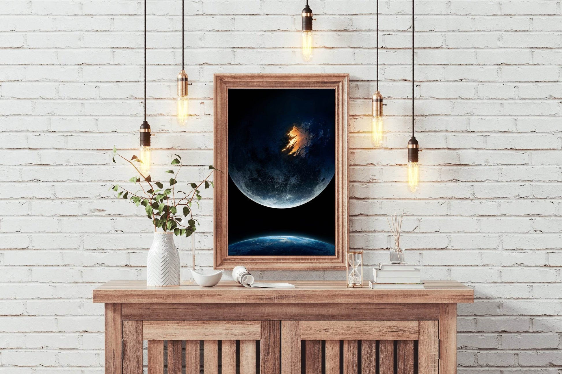 Moonfall in Space Wall Art - beink online art store