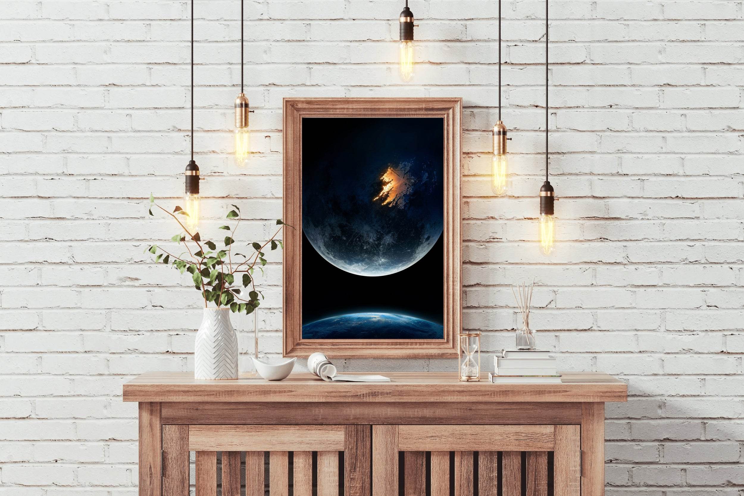 Moonfall in Space Wall Art - beink online art store