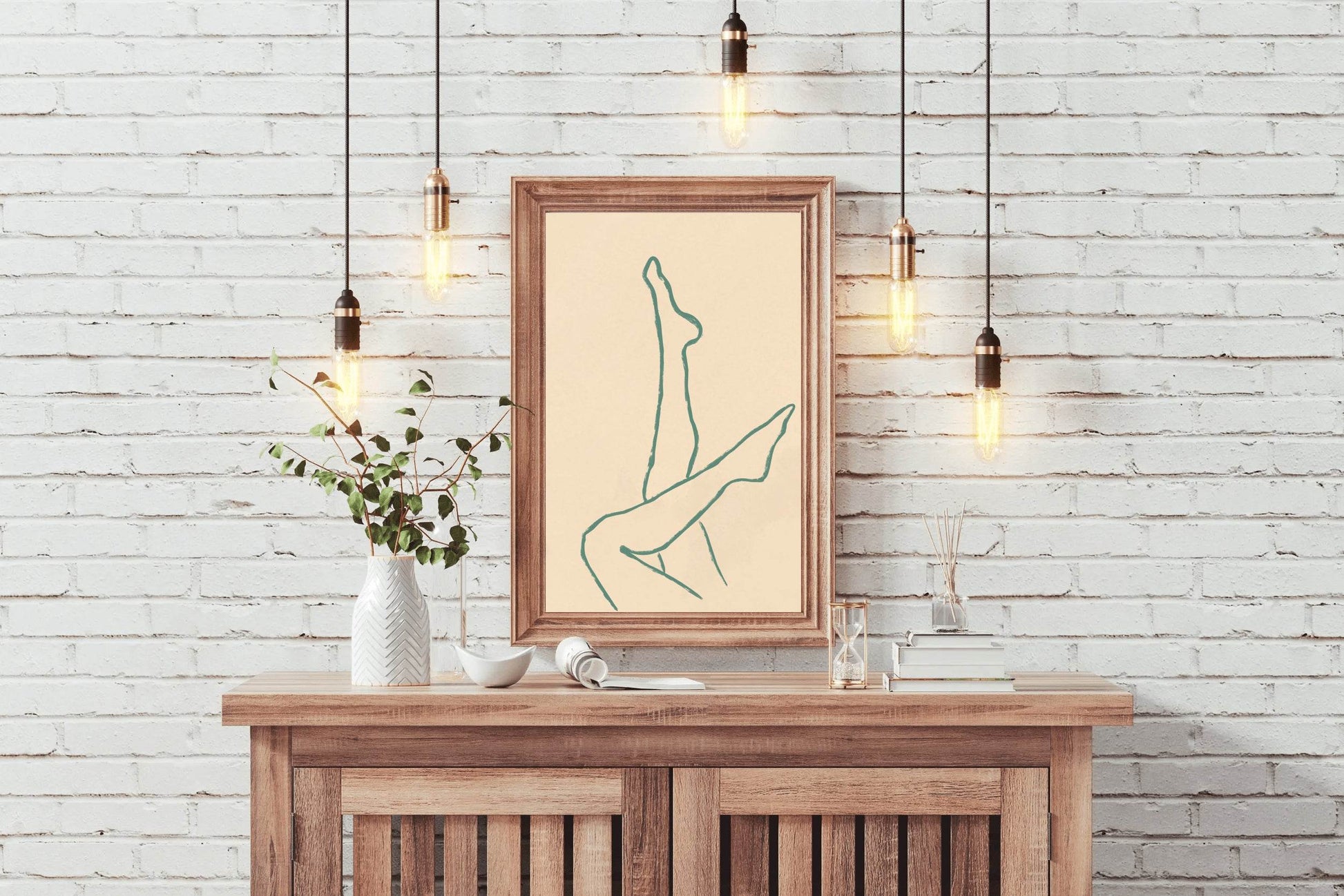 Drawing of A Woman Legs Wall Art - beink online art store