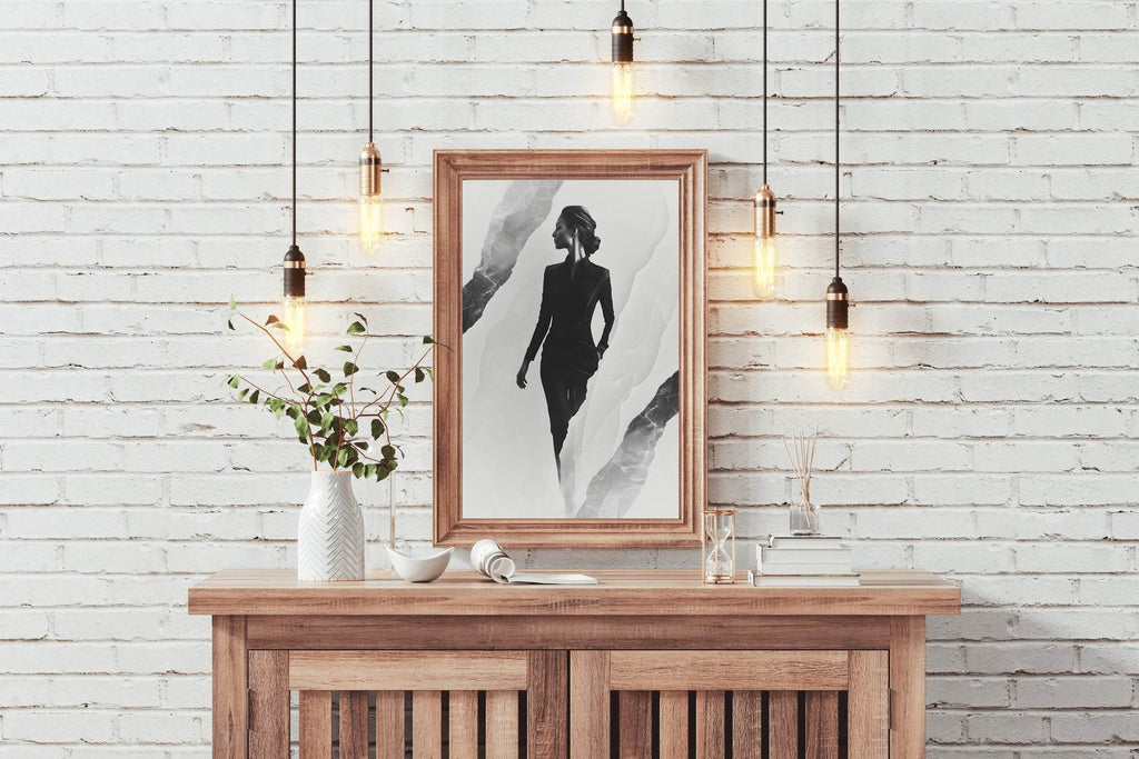 The Woman In Black In The Shadows Wall Art - beink online art store