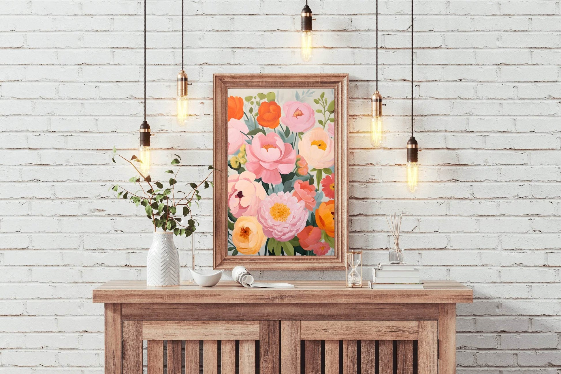Painting of Colorful Flowers Wall Art - beink online art store