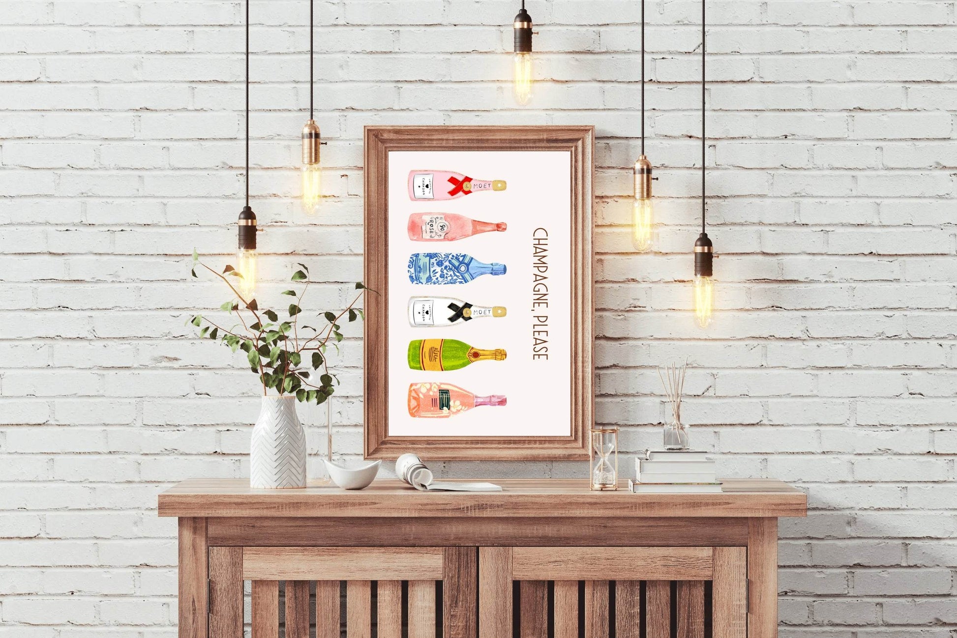 Different Bottles of Champagne Wall Art - beink online art store