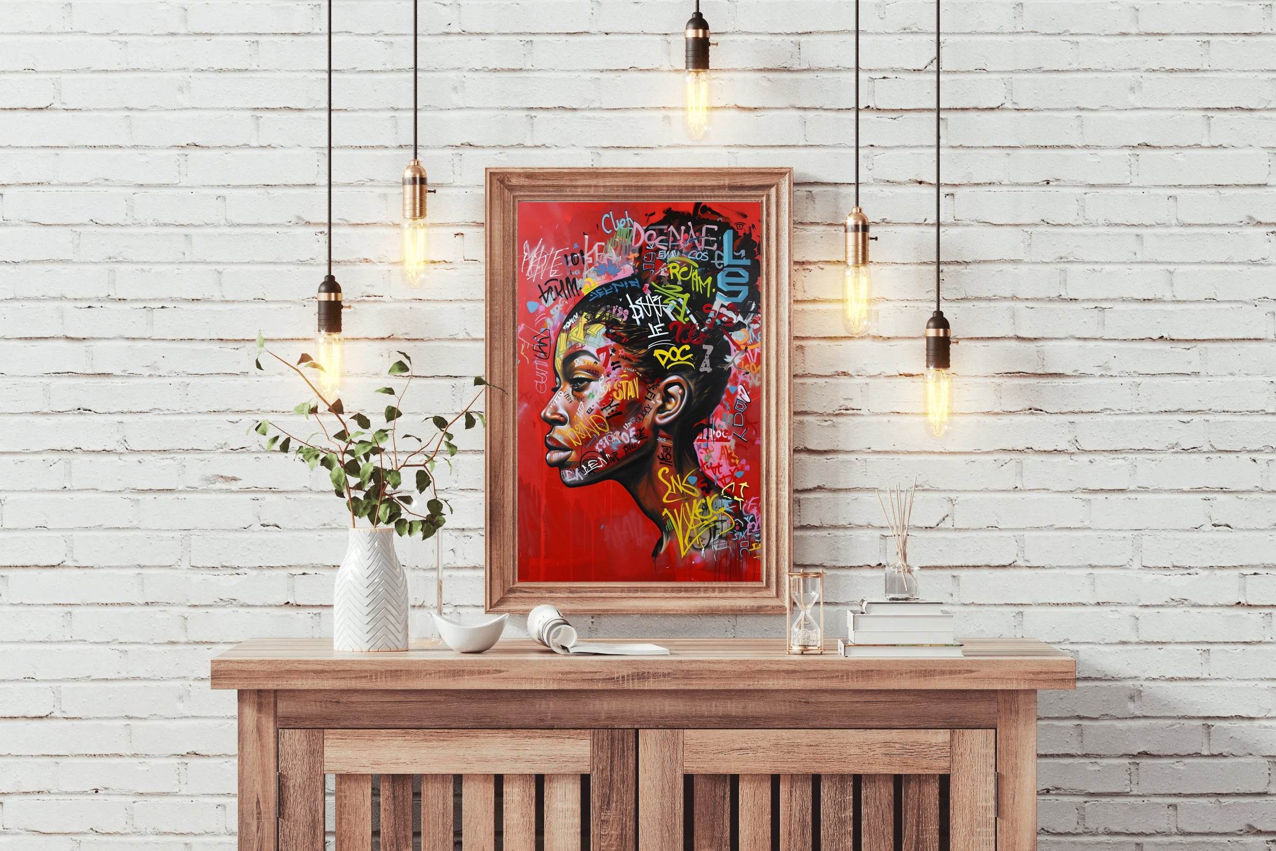 Urban Graffiti Portrait Street Style Wall Art - beink online art store