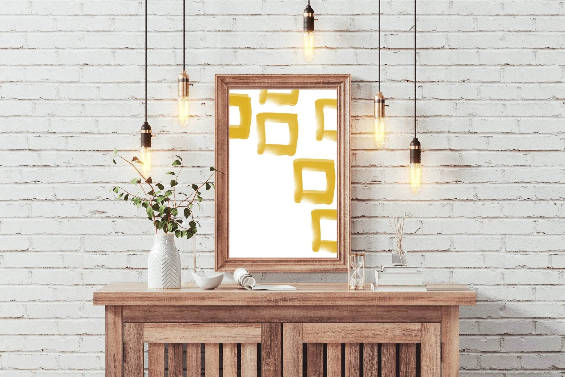 Painting Yellow Cubes Wall Art - beink online art store