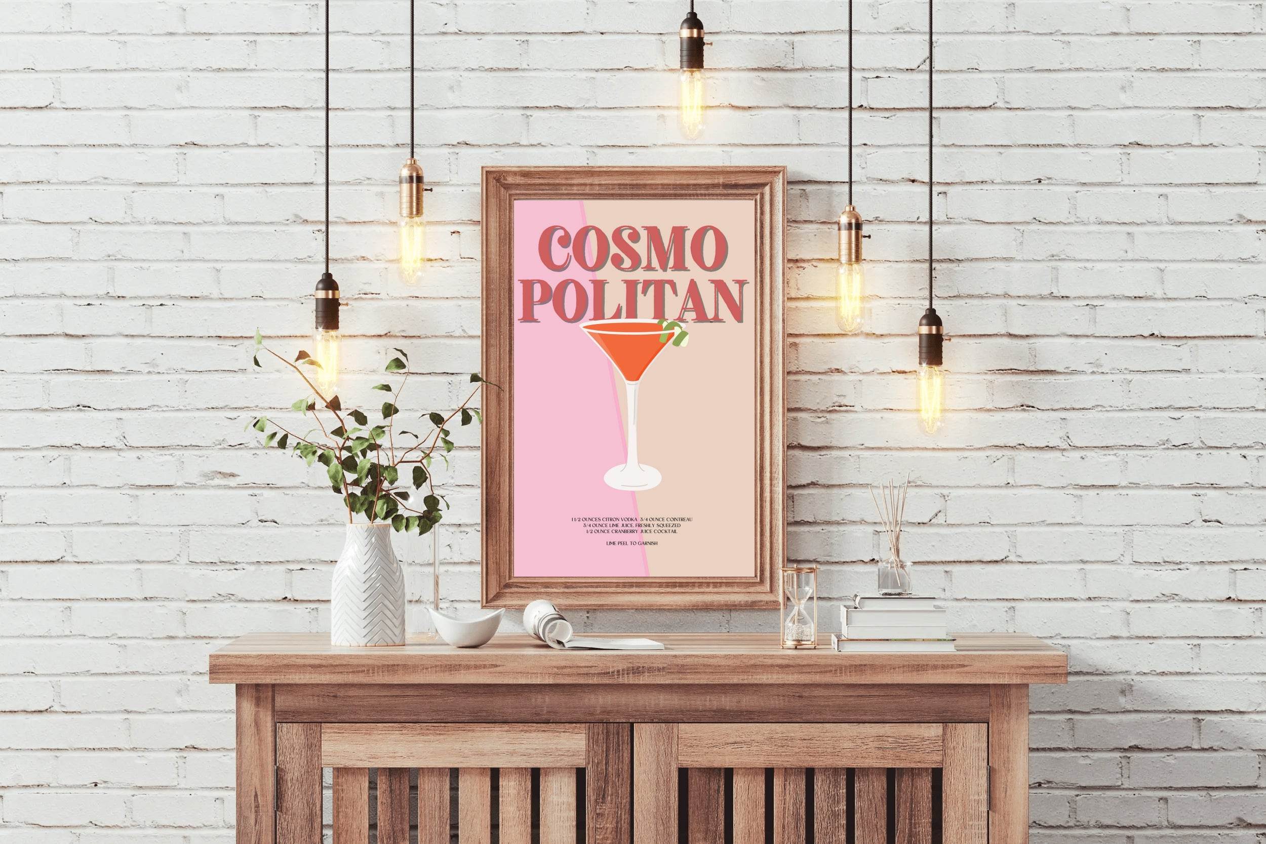 Cosmon Politan Cocktail Wall Art - beink online art store