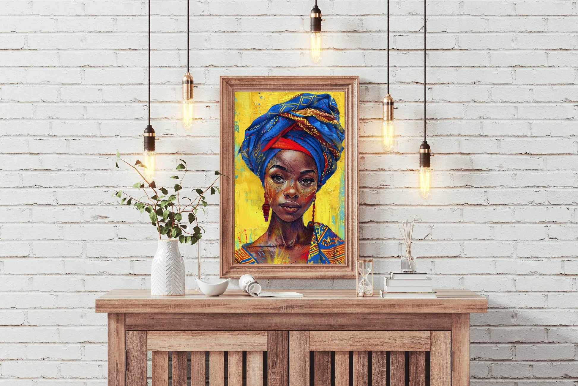 Vibrant Head Wrap Wall Art - beink online art store