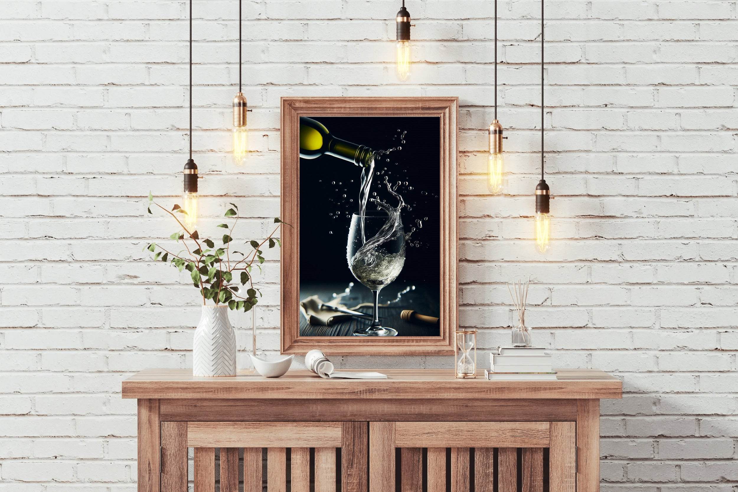 Pouring a Drink Into a Glass Wall Art - beink online art store