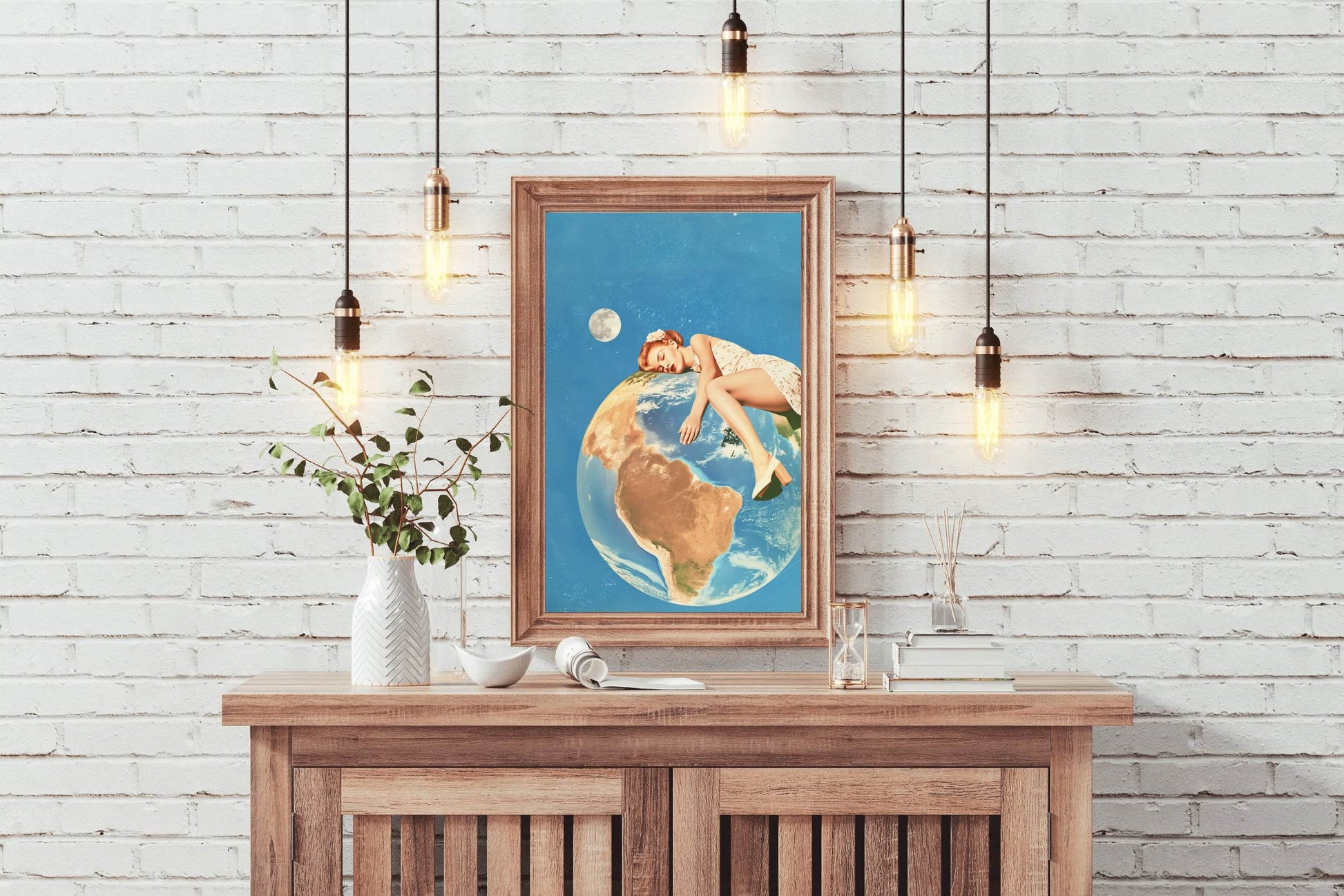 Earth in The Arms Of a Woman Wall Art - beink online art store
