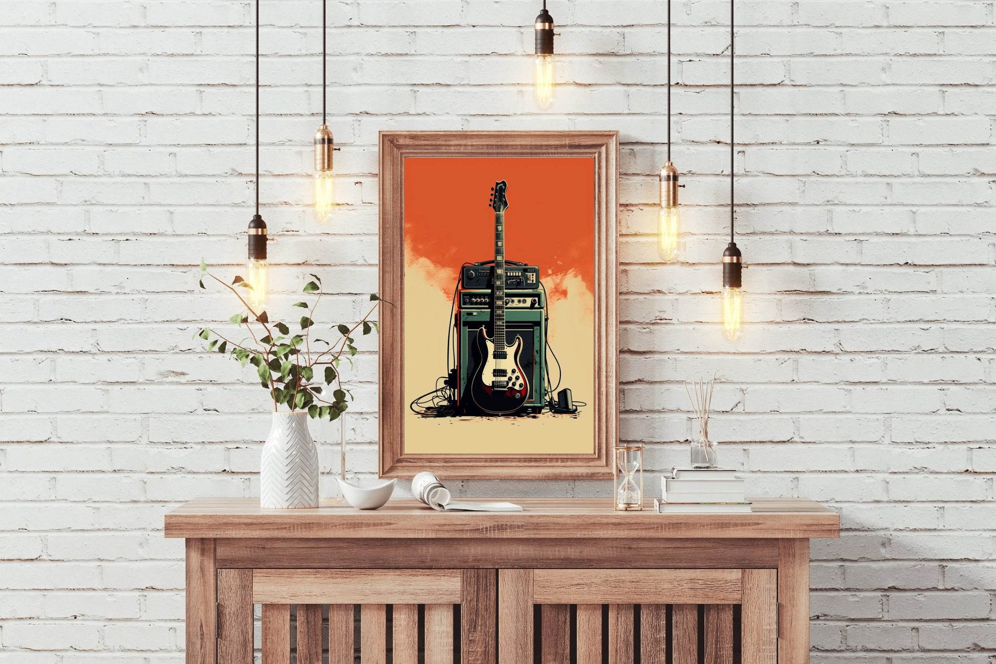 Radio Electric Guitar Wall Art - beink online art store