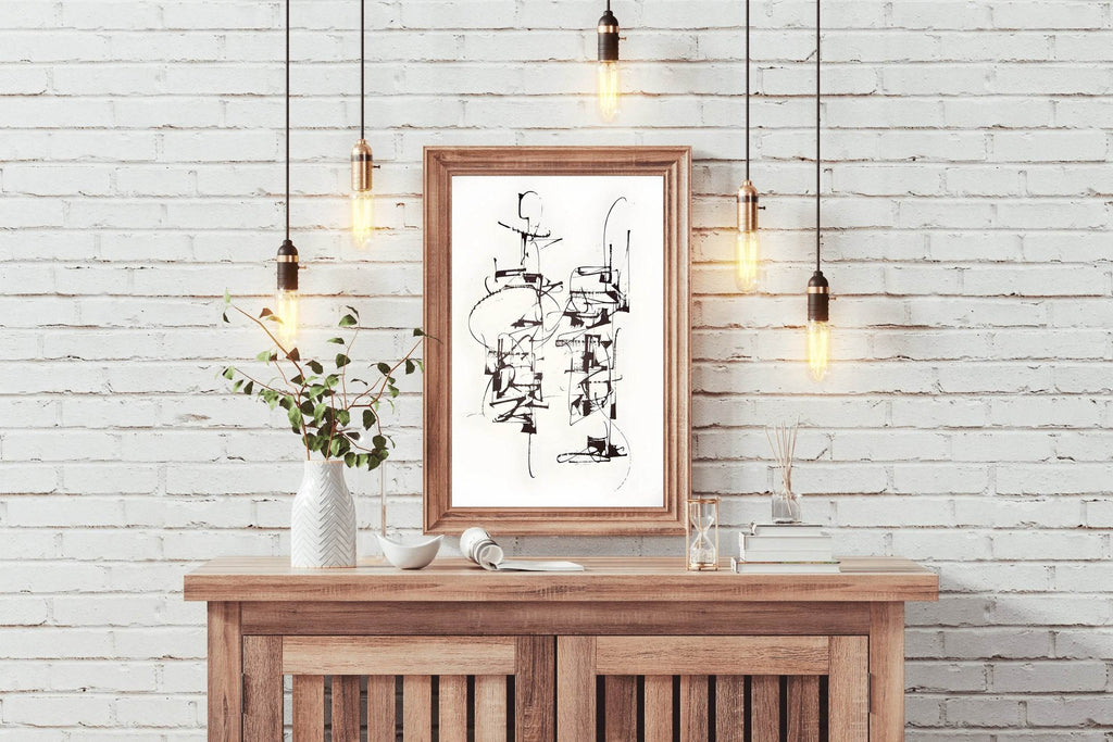 Calligraphic Chaos Modern Wall Art - beink online art store