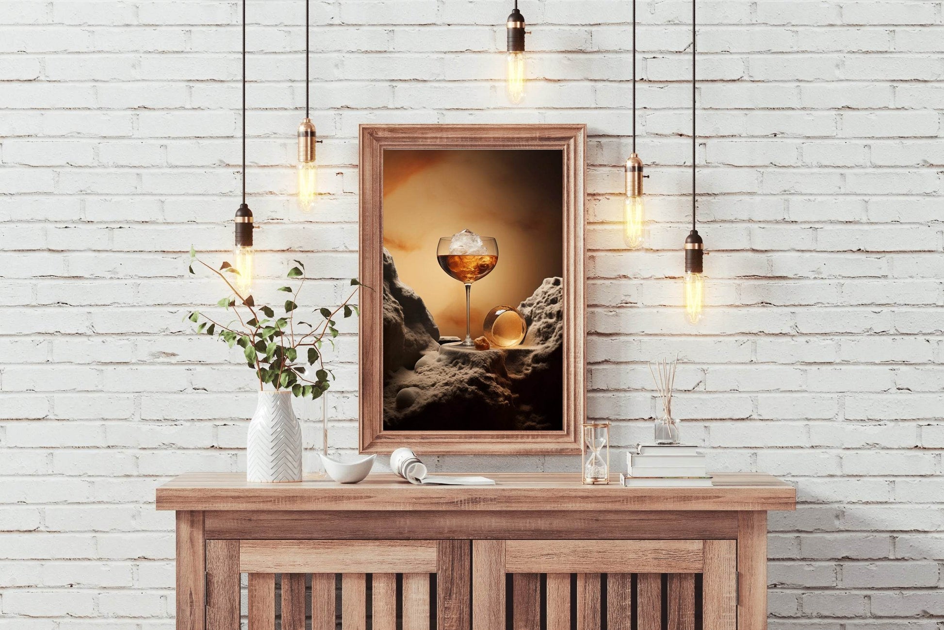 Splash Whiskey On Ice Wall Art - beink online art store