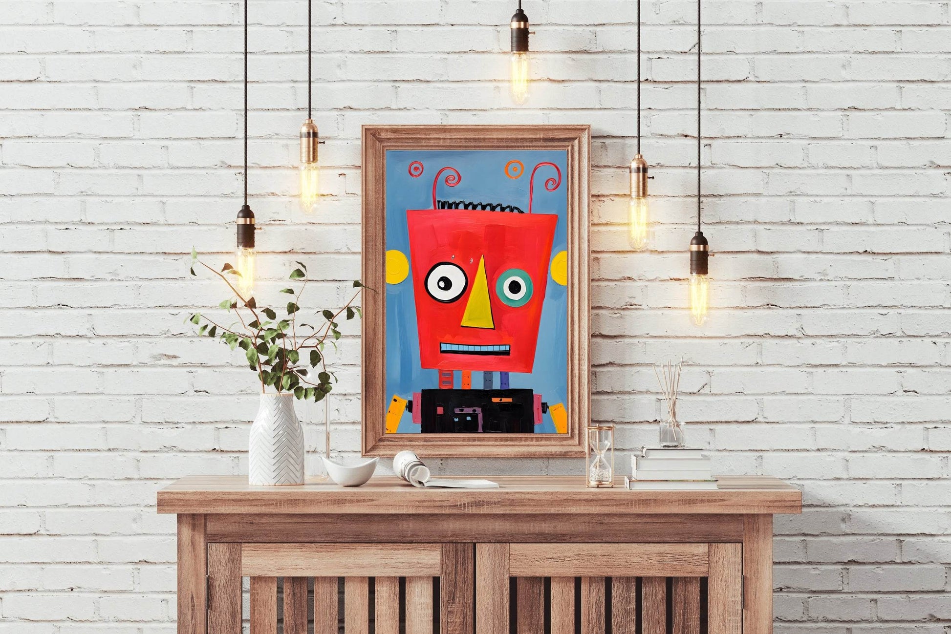 Red Robot Paper Craft - beink online art store