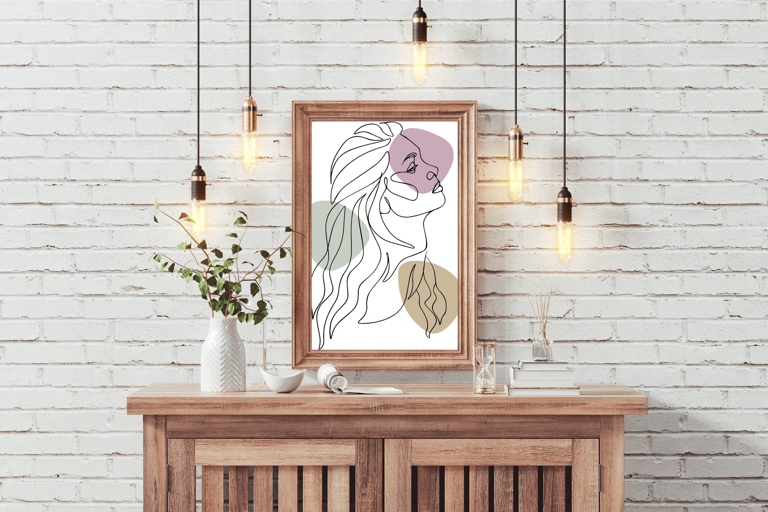 Woman With Long Hair Wall Art - beink online art store
