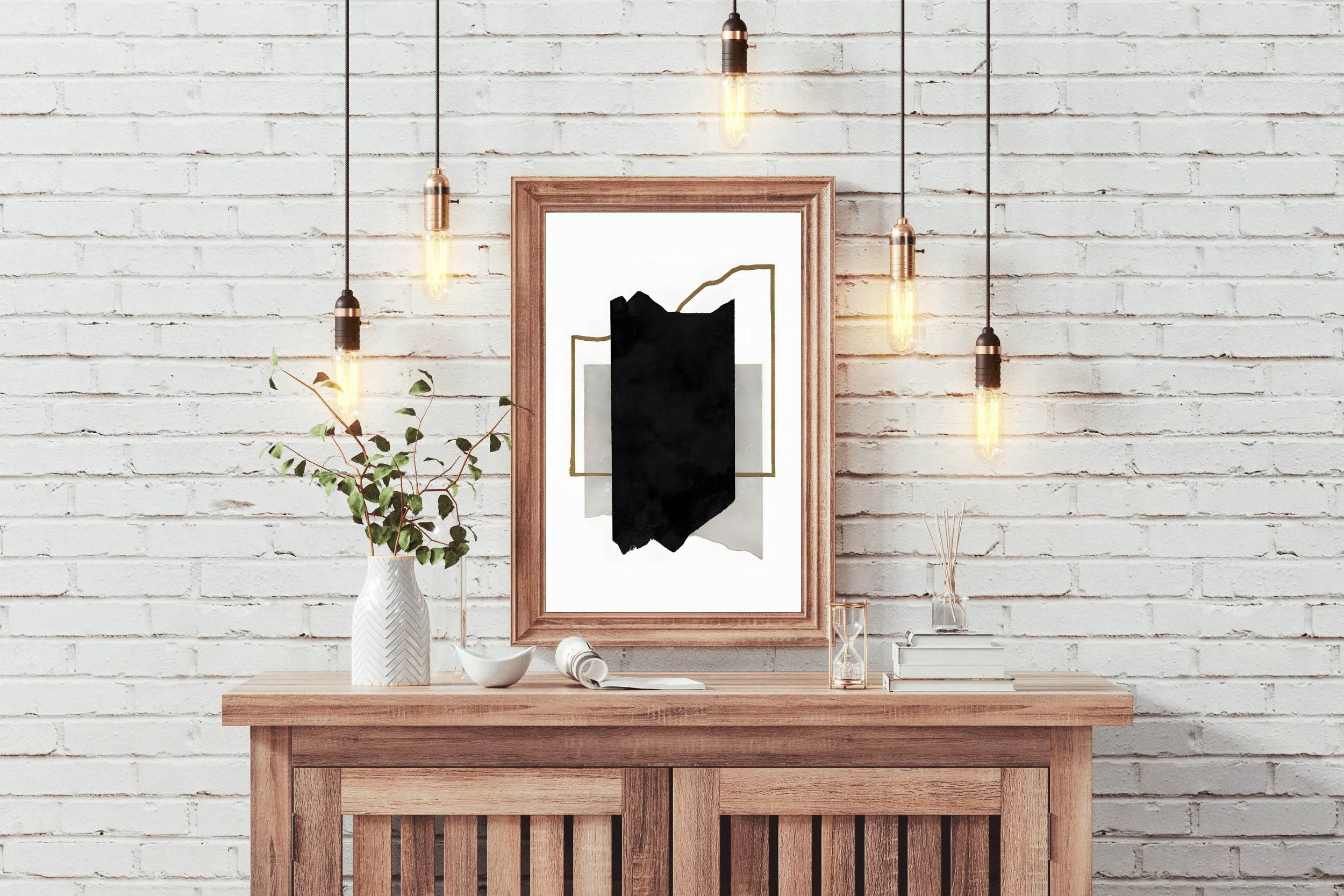 Black Framed Fragment Wall Art - beink online art store