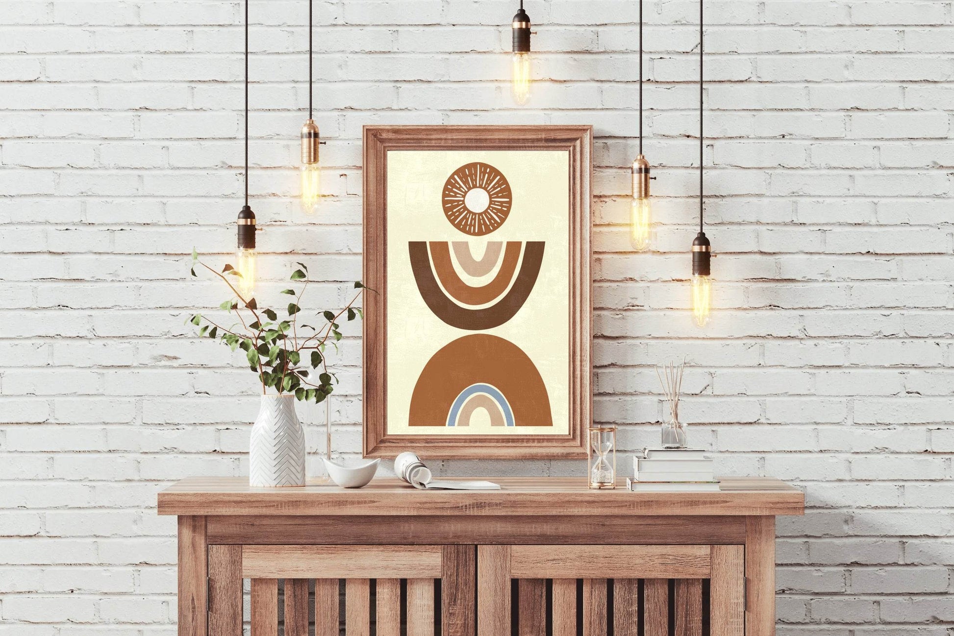 Abstract Composition of Stacked Arches ArtWork - beink online art store