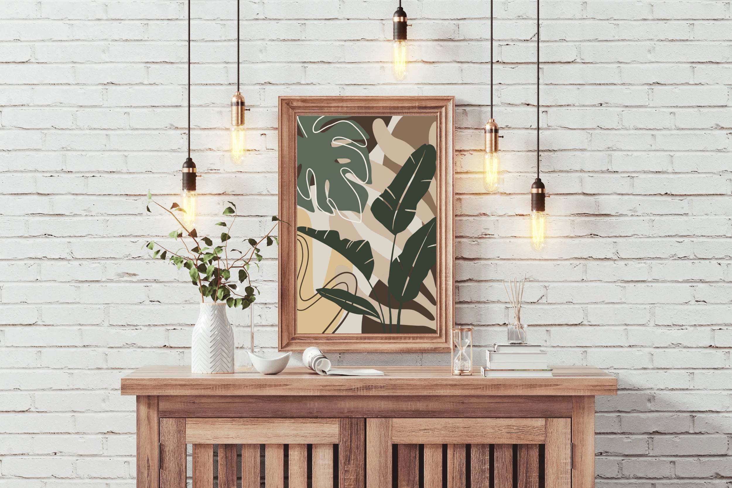 Green Abstract Foliage ArtWork - beink online art store