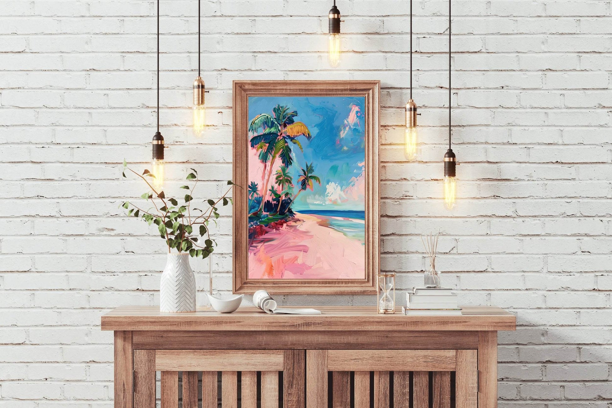 Watercolor Painting Of The Beach Wall Art - beink online art store