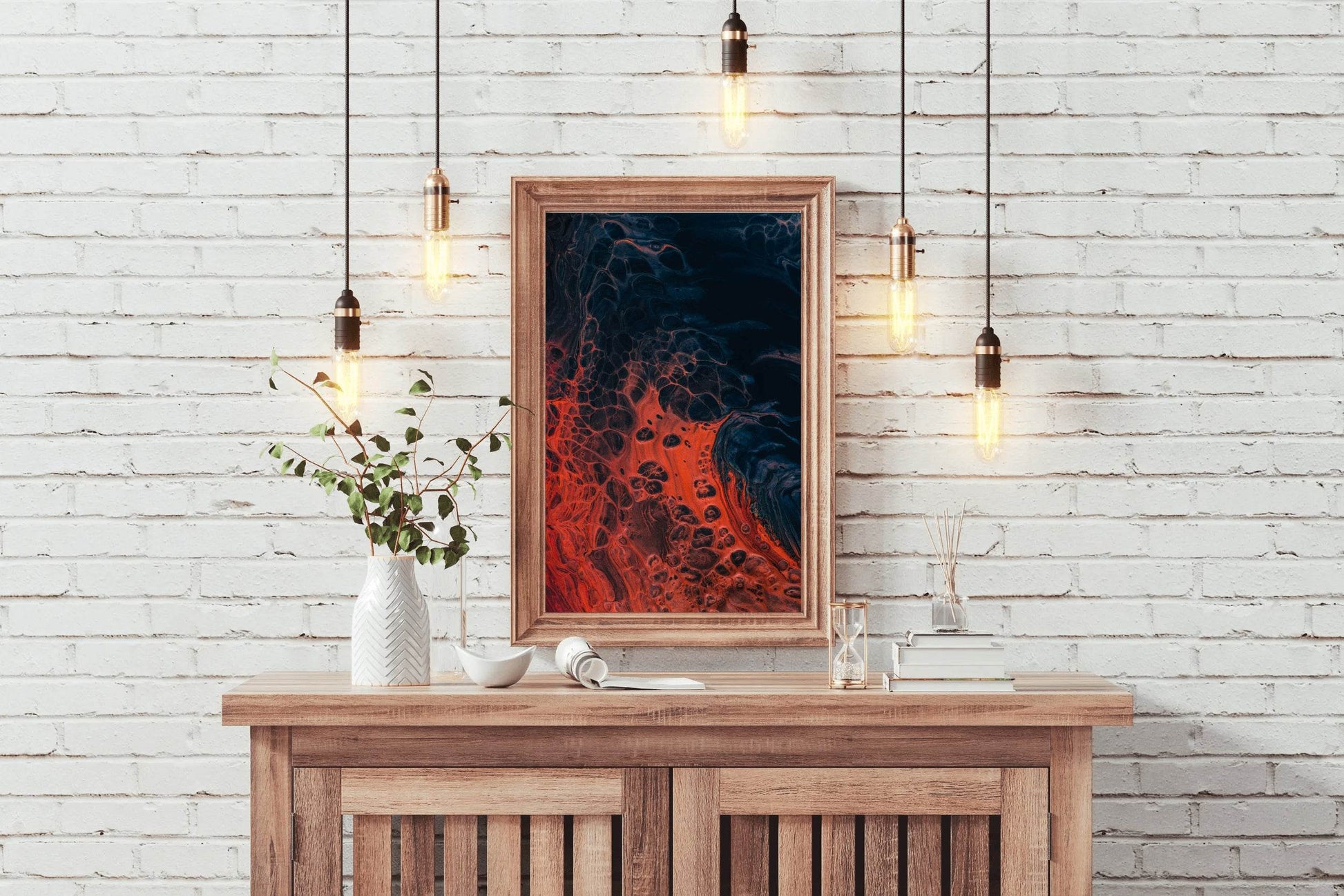 Fire burning Abstract Wall Art - beink online art store