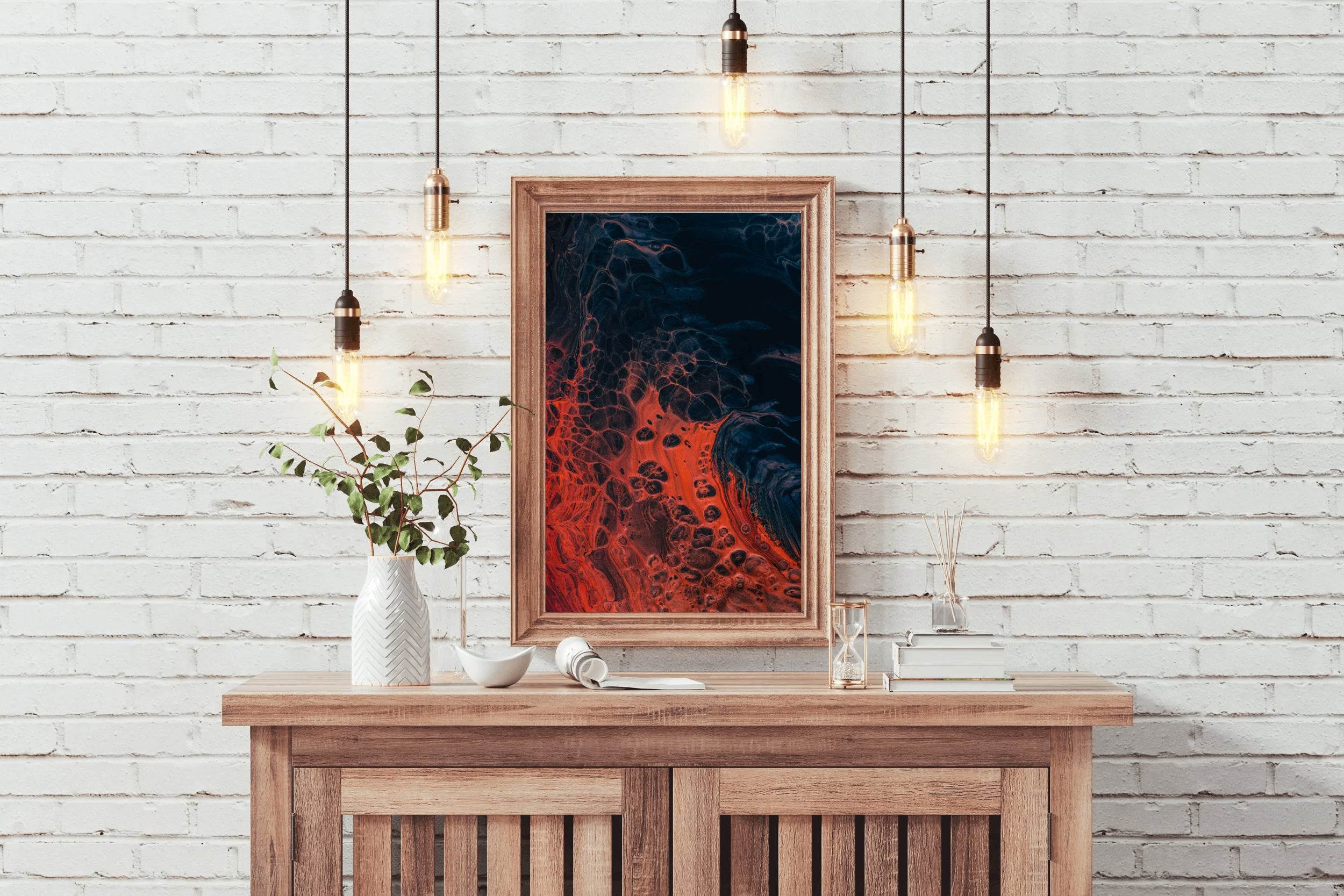 Fire burning Abstract Wall Art - beink online art store