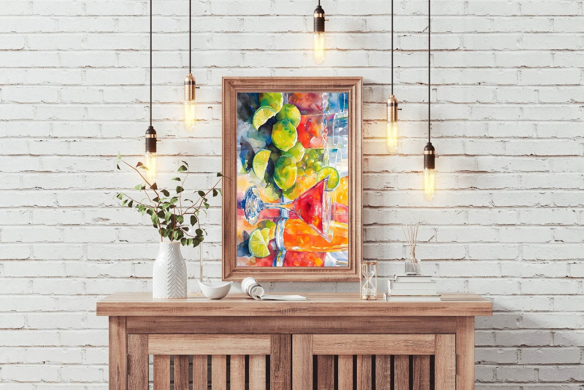 Fruit Wocktail Watercolor Painting Art - beink online art store