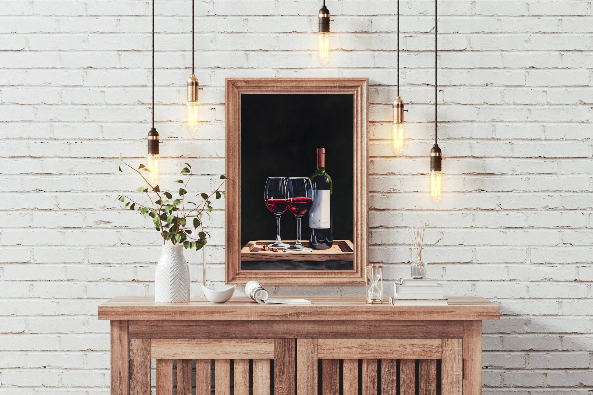 Wine Bottle and Glass Wall Art - beink online art store
