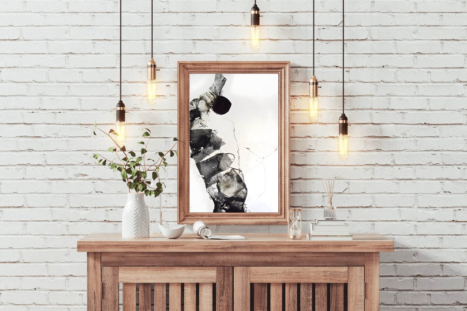 Ink-Stained Figure With Sense of Movement Modern Art - beink online art store