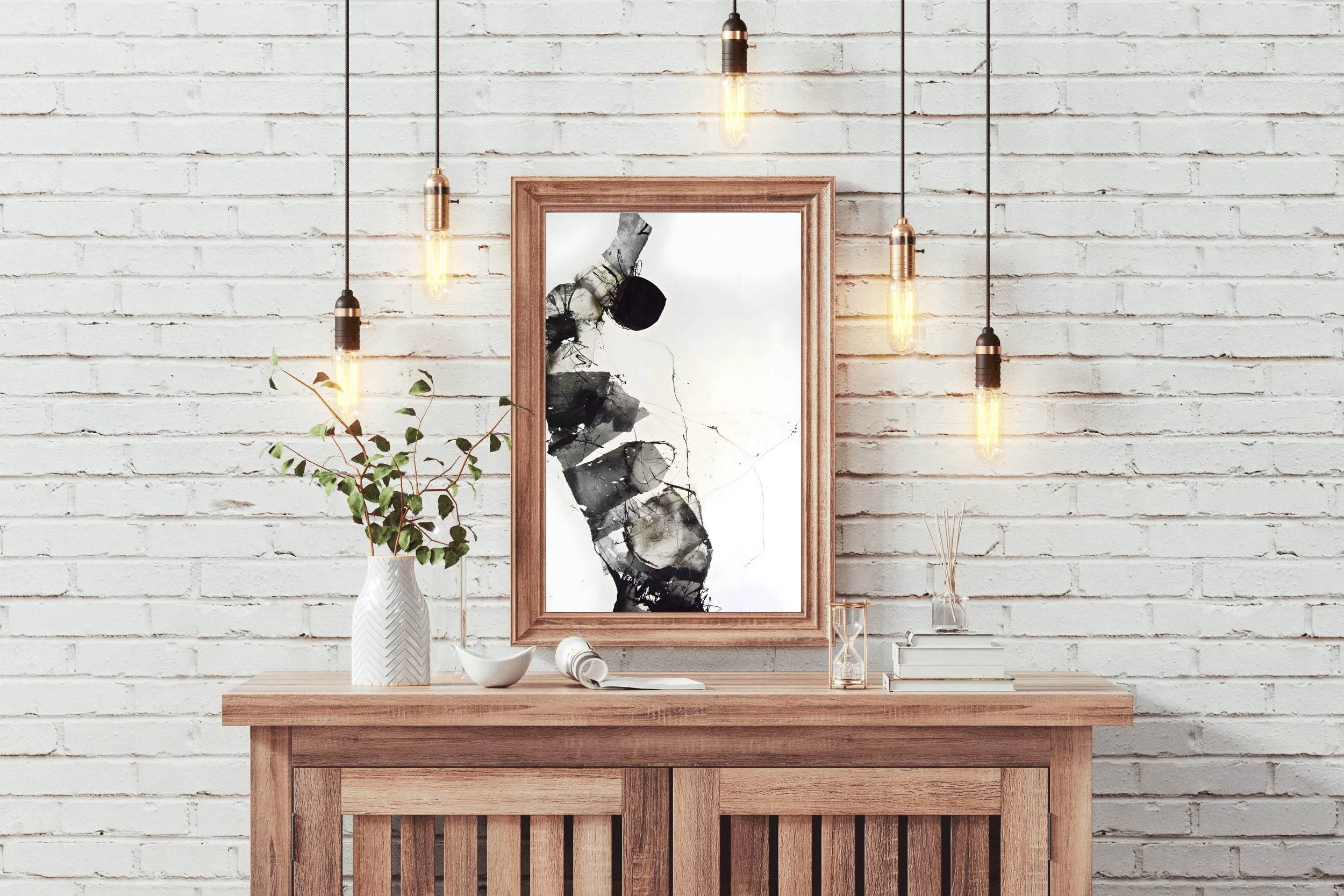 Ink-Stained Figure With Sense of Movement Modern Art - beink online art store