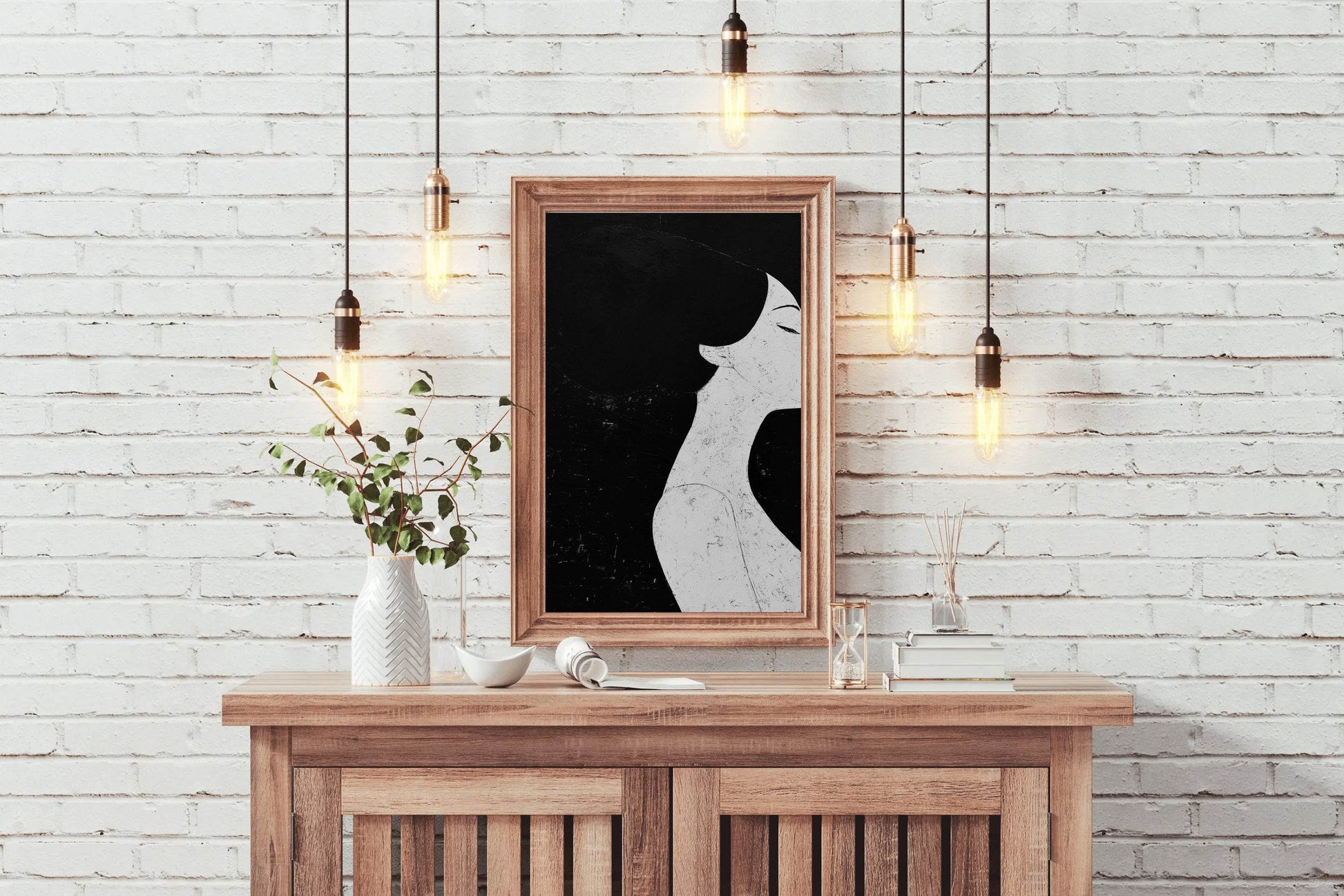 Black and White Women Elegance Wall Art - beink online art store