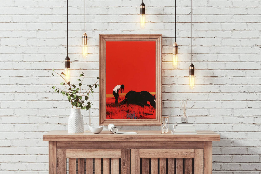 Sick Black Horse Wall Art - beink online art store