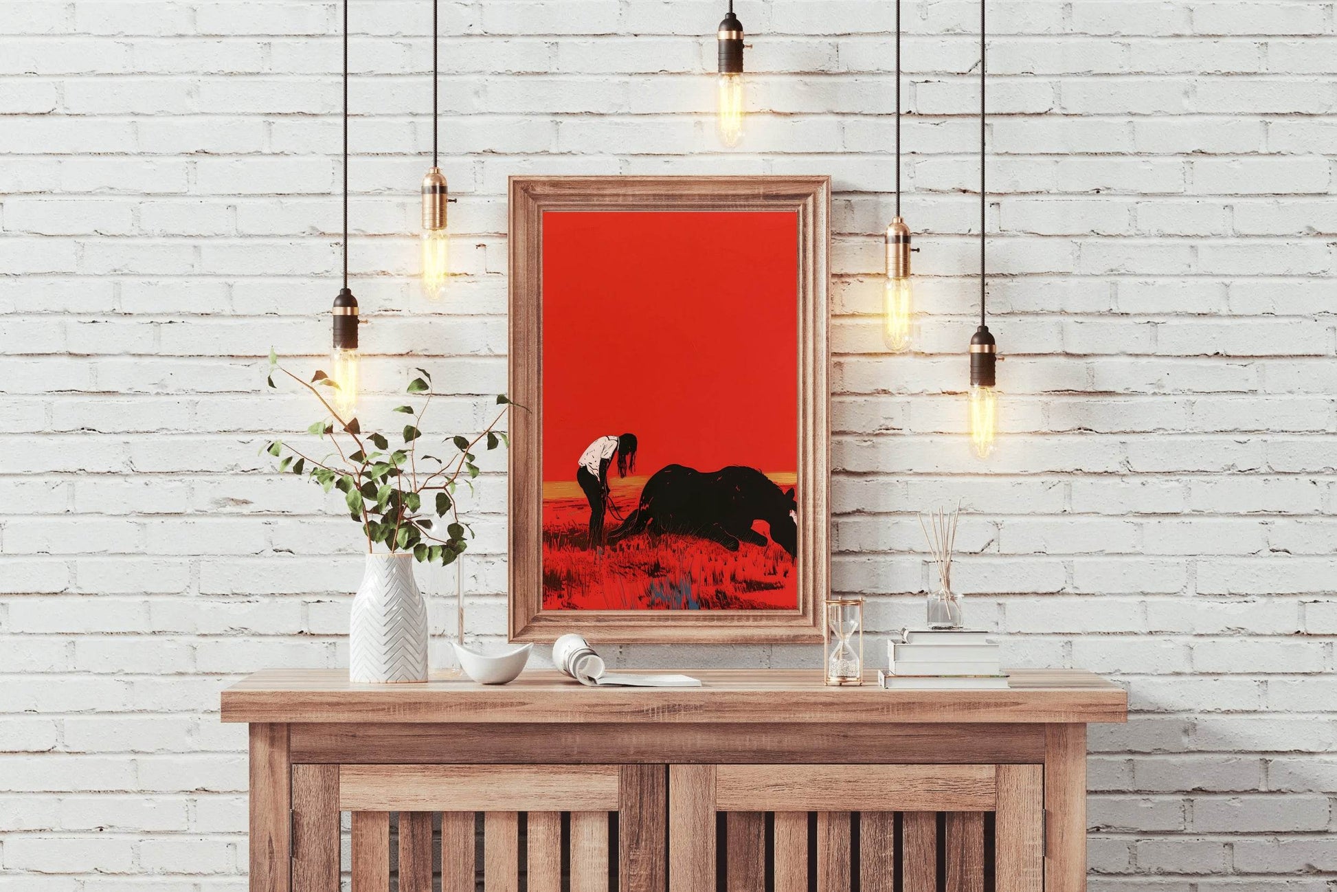 Sick Black Horse Wall Art - beink online art store