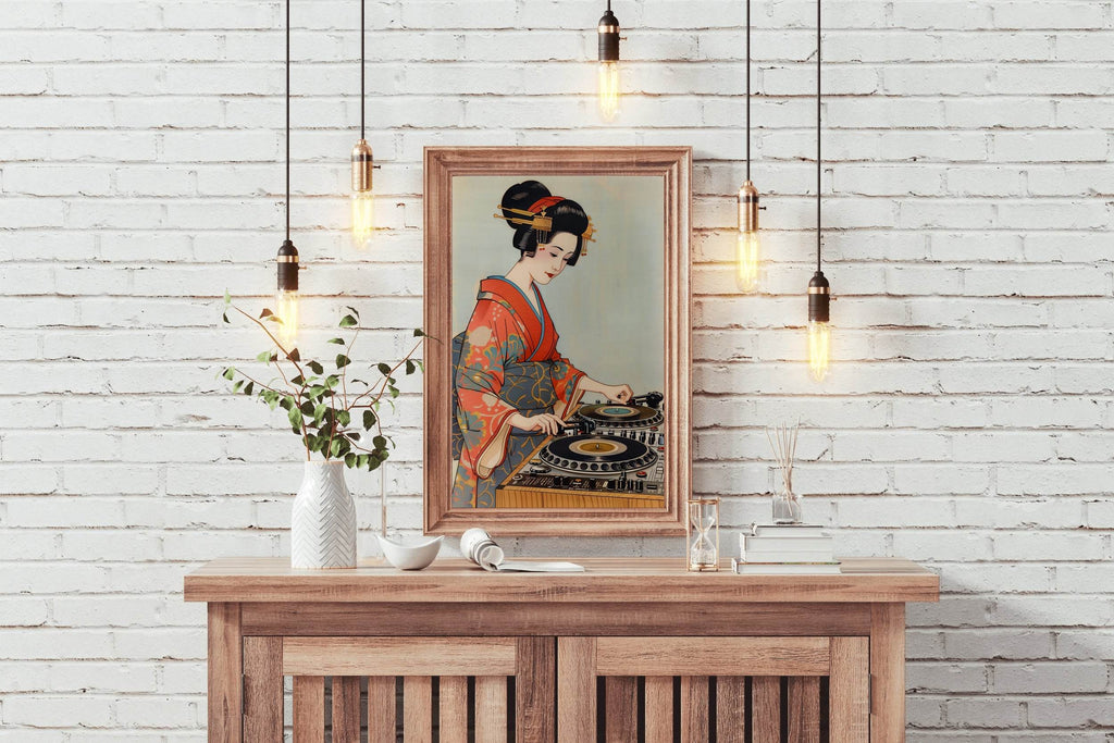 Japanese Dj Geisha Ramen Wall Art - beink online art store