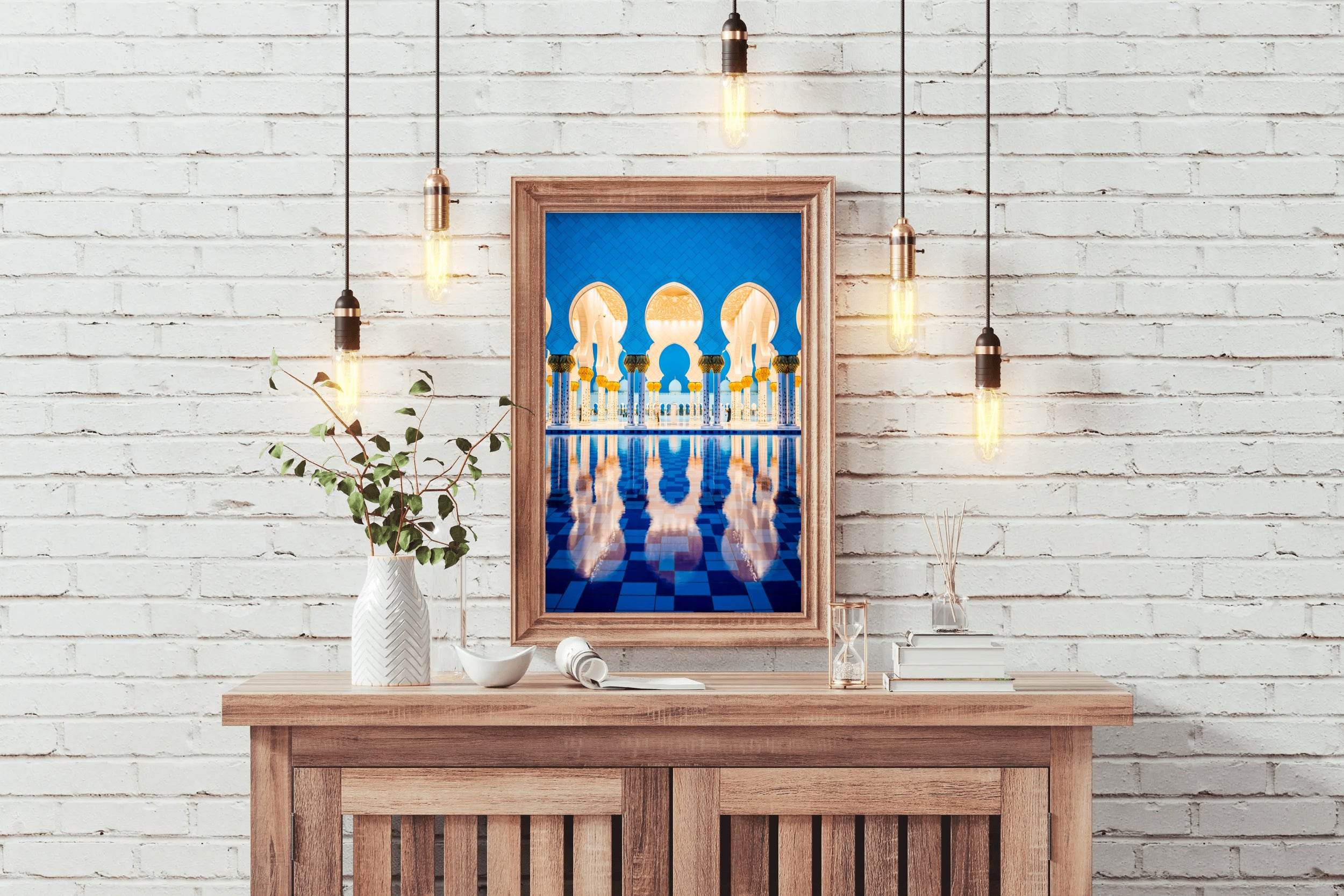 Blue Reflections in the Mosque Wall Art - beink online art store