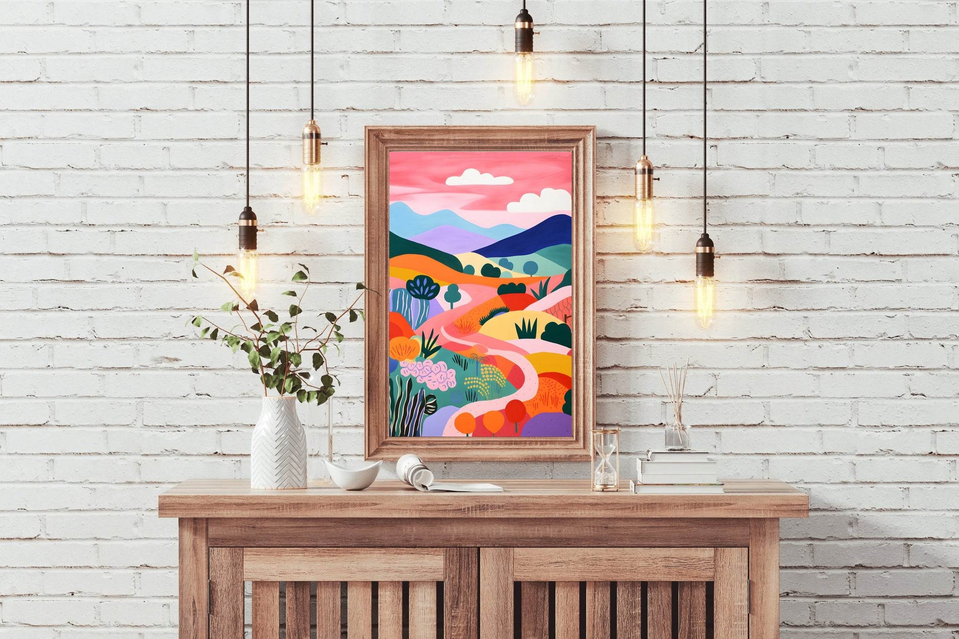Desert Path Painting Wall Art - beink online art store